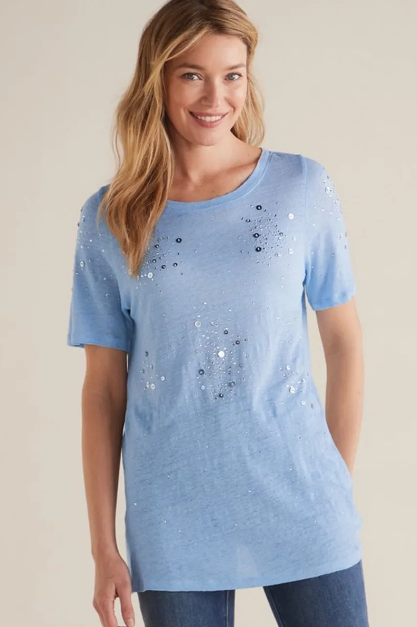 Shop Astra Linen Tee Tops