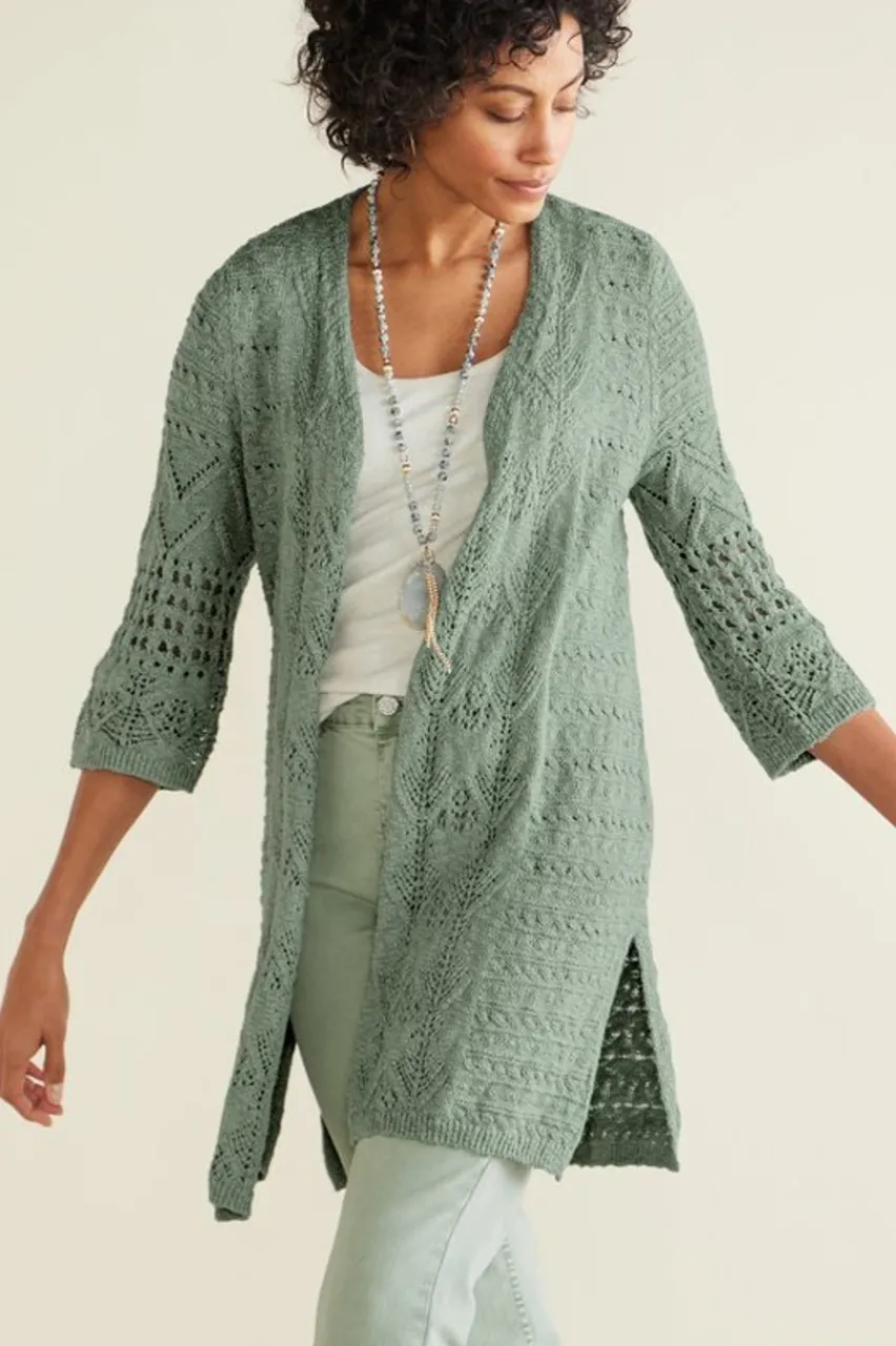 Cheap Calistoga Pointelle Cardigan Tops | Sweaters & Cardigans