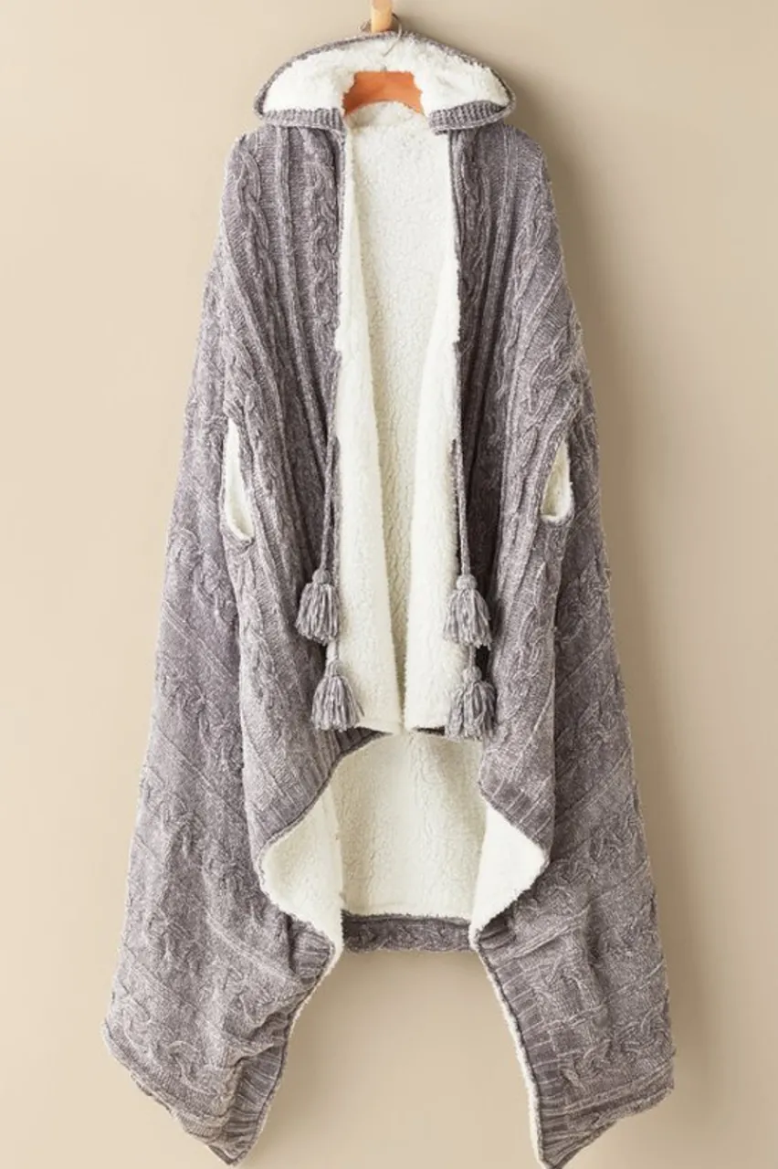 Outlet Chenille Sherpa Wearable Throw Sleepwear & Lounge | Scarves & Wraps