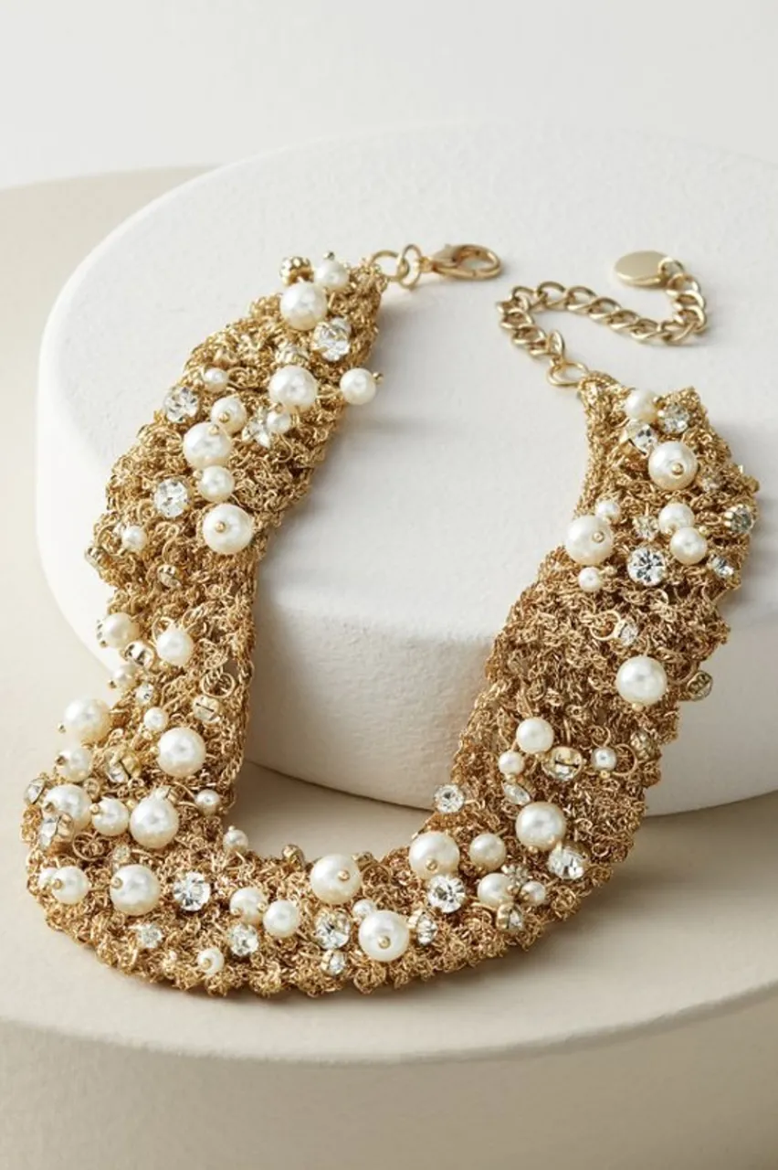 Store Elanore Crochet Pearl Necklace Jewelry | Necklaces