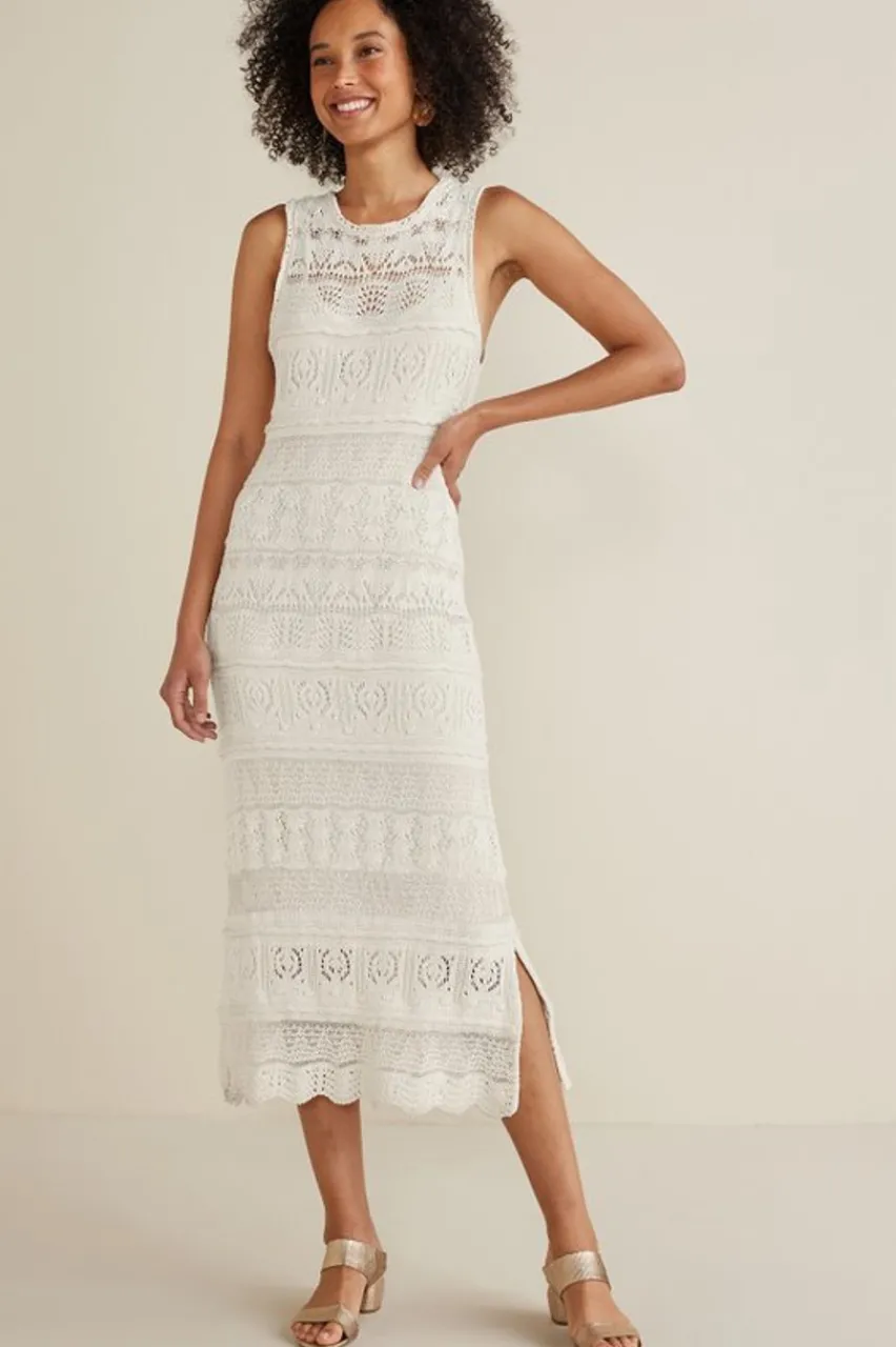 Shop Erica Crochet Midi Dress Dresses