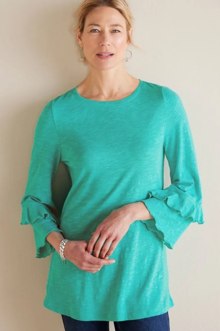 Hot Erin Linen Blend Tunic Tops