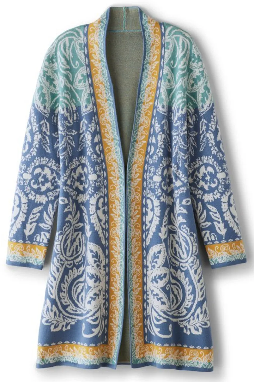 New Ezer Jacquard Duster Tops | Sweaters & Cardigans