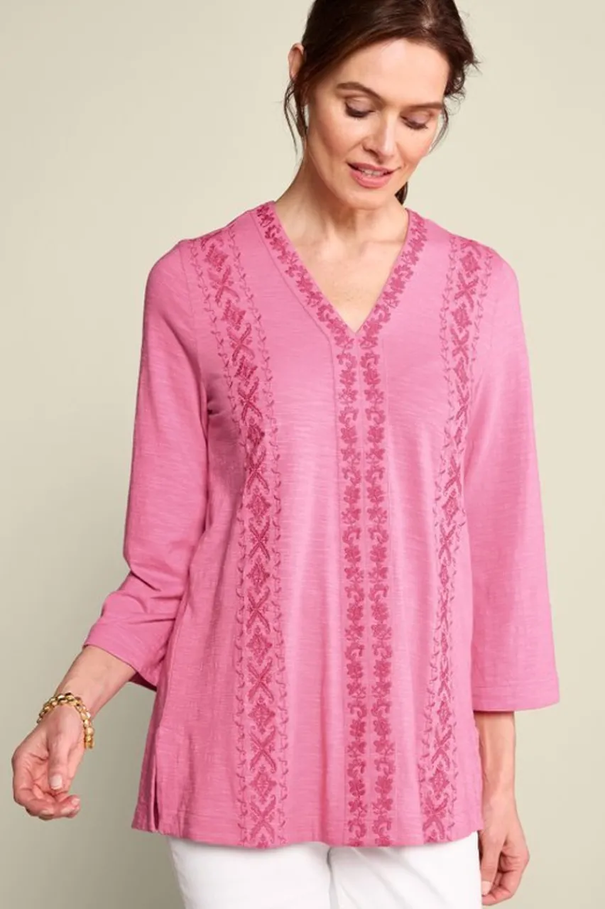 Best Ingrid Embroidered Tunic Tops | Tunics & Leggings