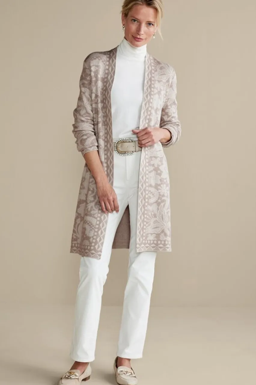 Store Ivy Shimmer Long Cardigan Tops | Sweaters & Cardigans