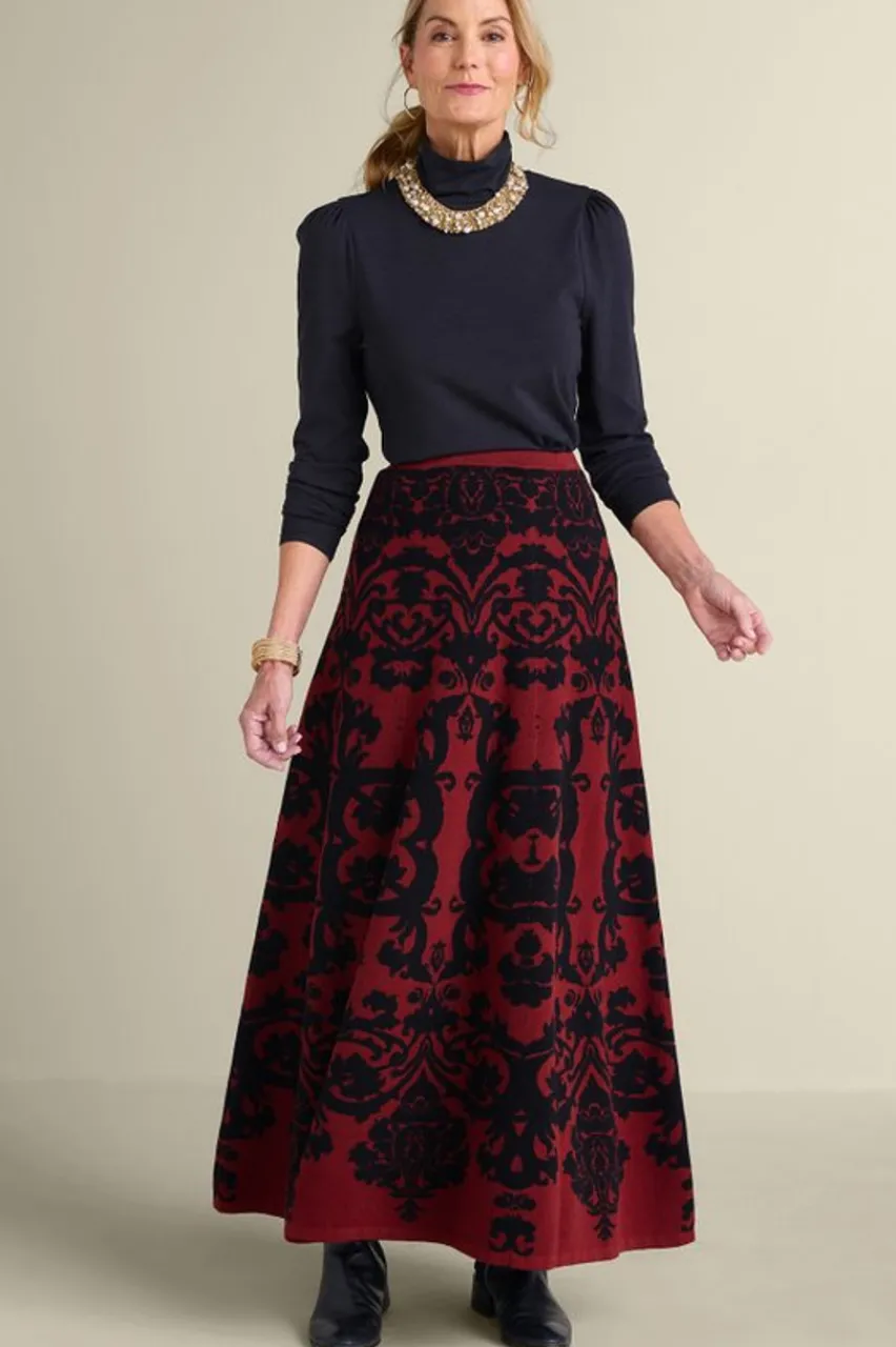 Outlet Jacobean Sweater Skirt Skirts