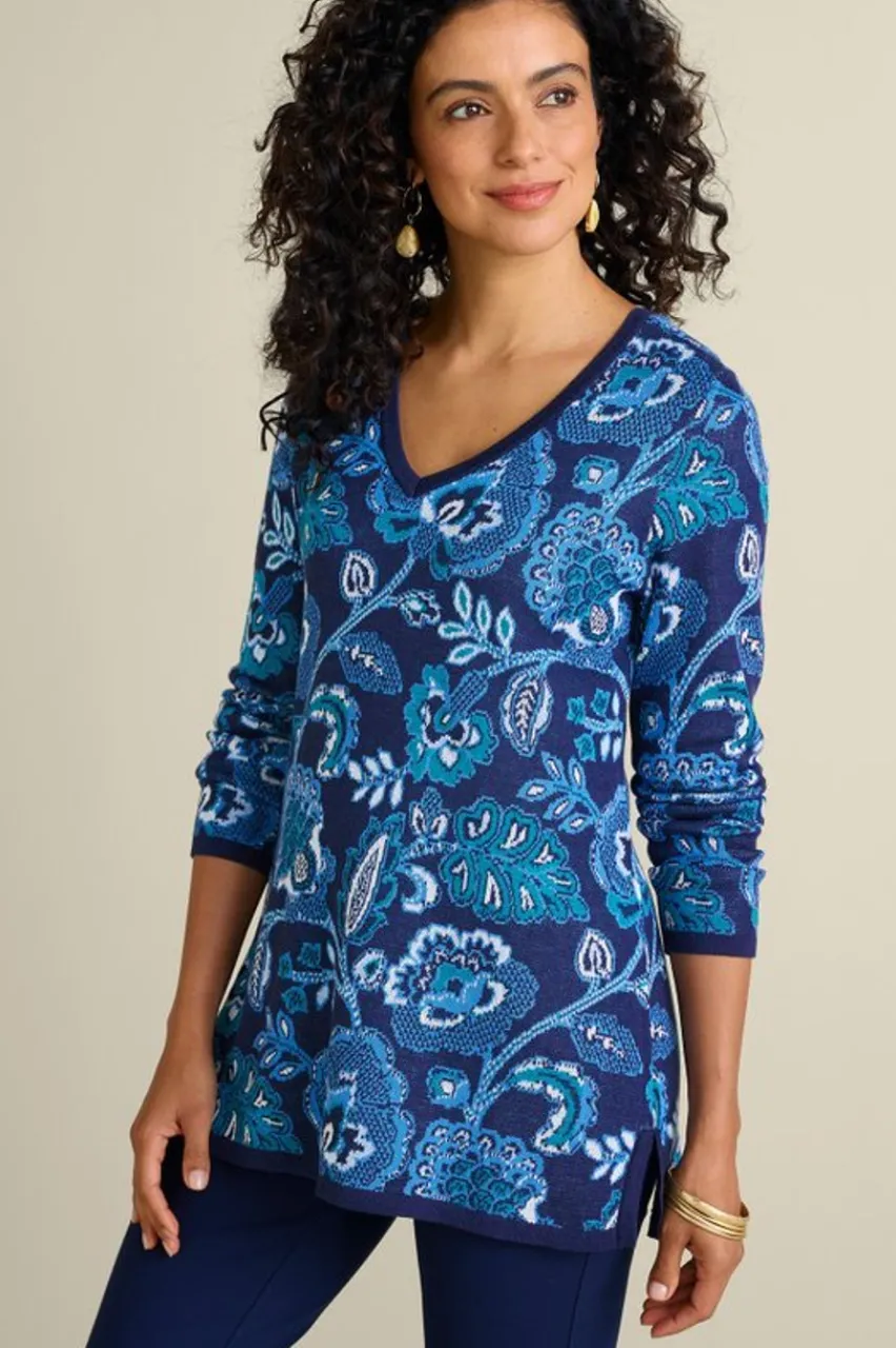 Discount Leonor Jacquard Tunic Sweater Tops | Sweaters & Cardigans