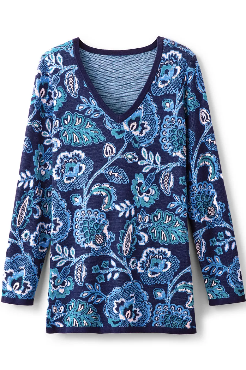 Discount Leonor Jacquard Tunic Sweater Tops | Sweaters & Cardigans