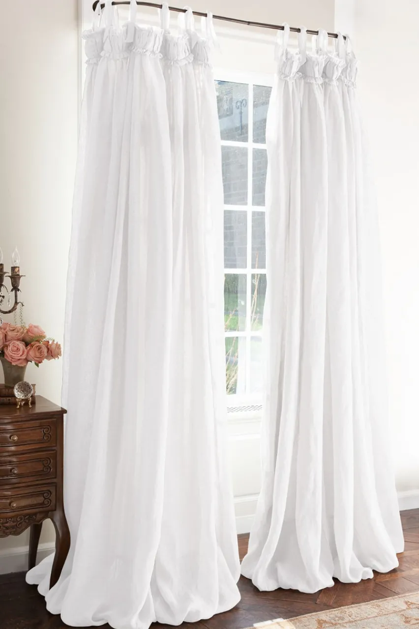 Clearance Linen Balloon Drapery Panel Window Coverings