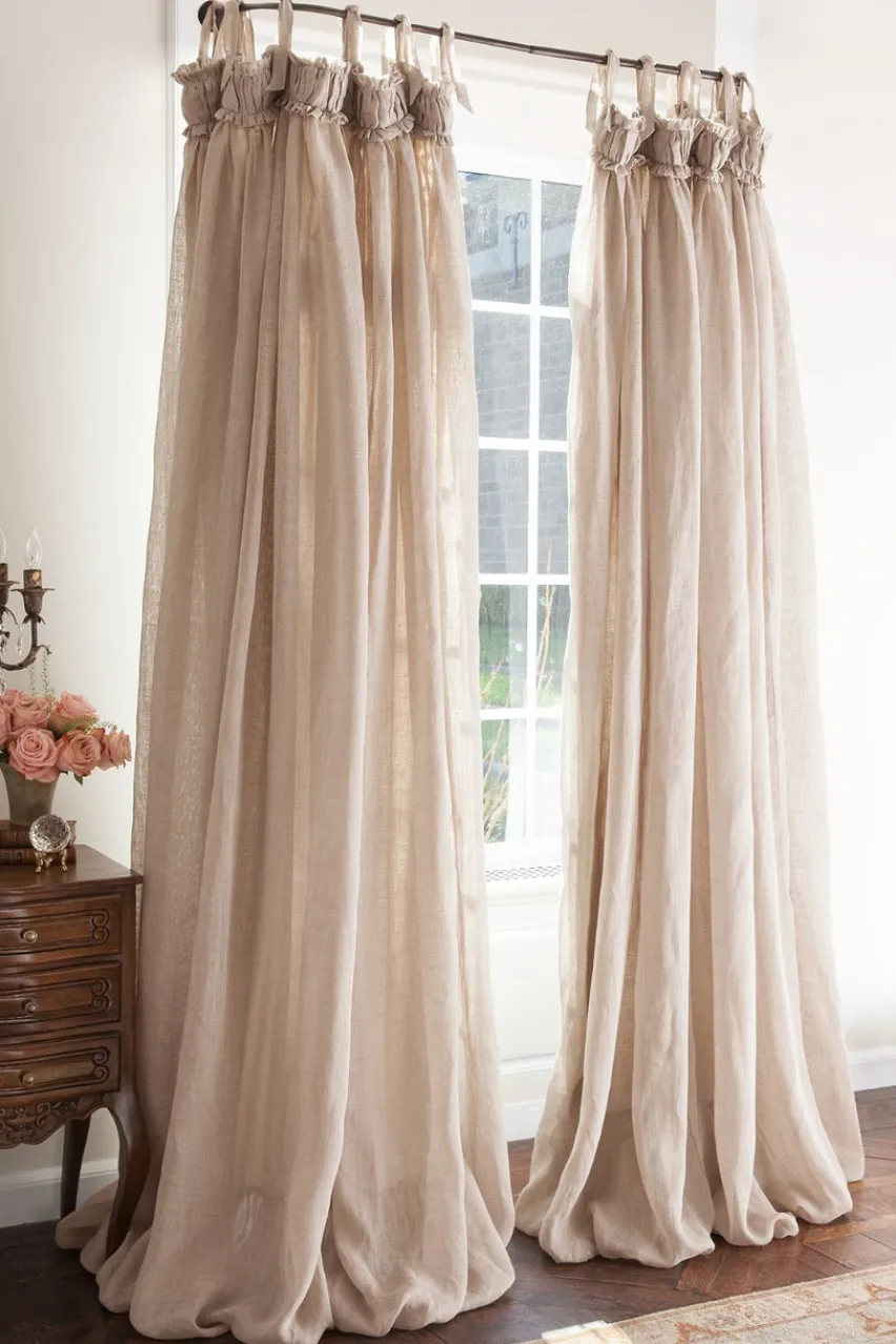 Clearance Linen Balloon Drapery Panel Window Coverings