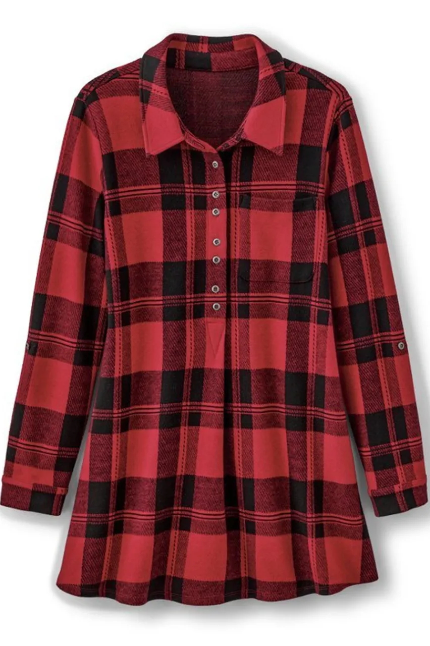 Clearance Mad About Plaid Top Tops