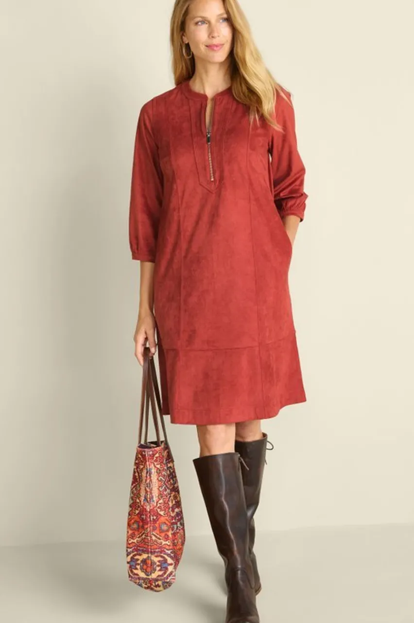 Shop Martine Faux Suede Dress Dresses