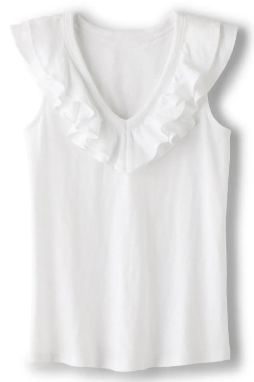 Best Sale Marybeth Ruffle Tank Tops