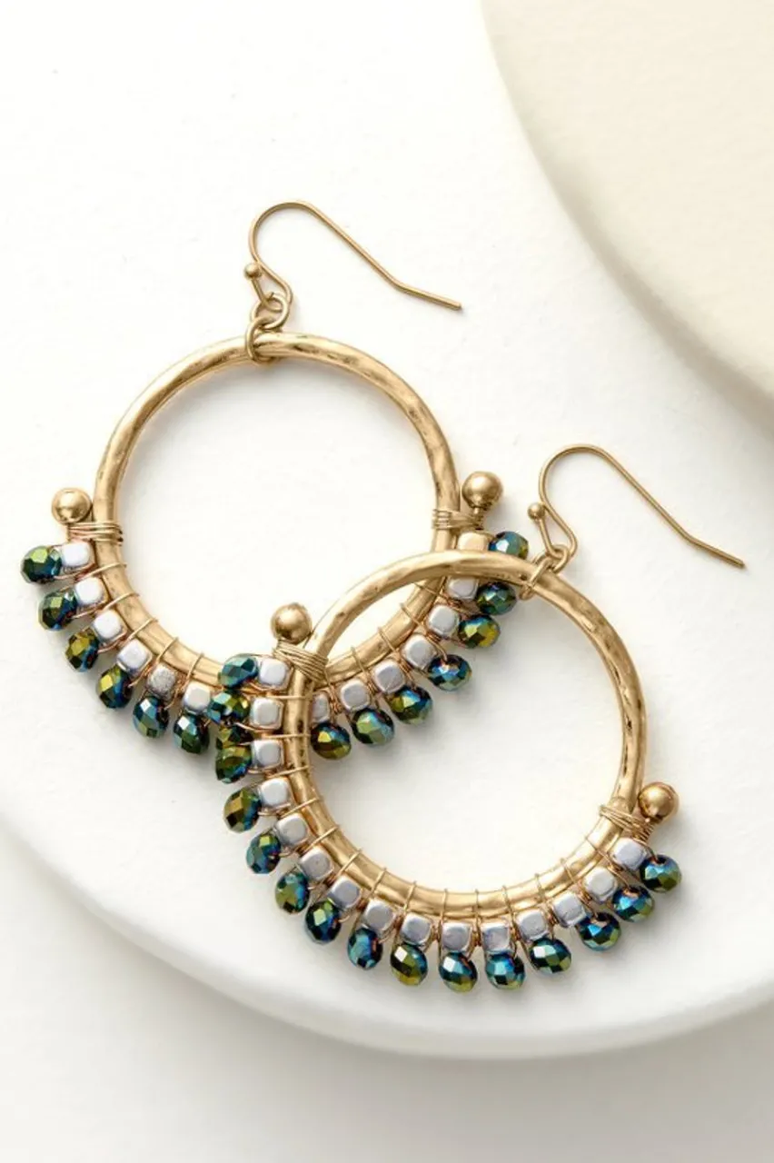 Clearance Phoebe Beads Hoop Earrings Jewelry | Earrings