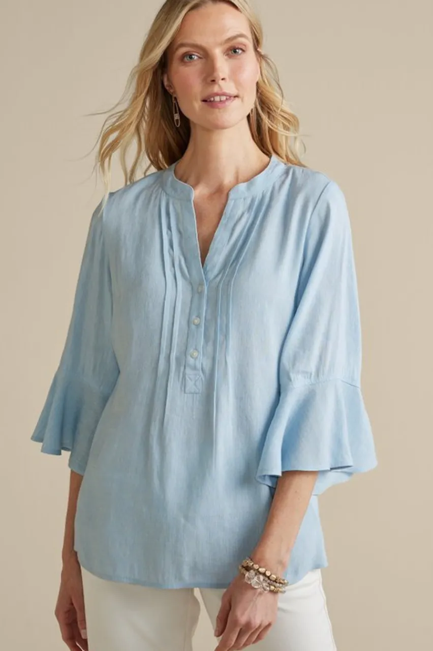 Cheap Raisa Linen Blend Top Tops