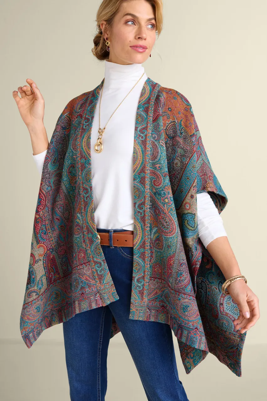 Clearance Rhea Woven Kimono Wrap Scarves & Wraps