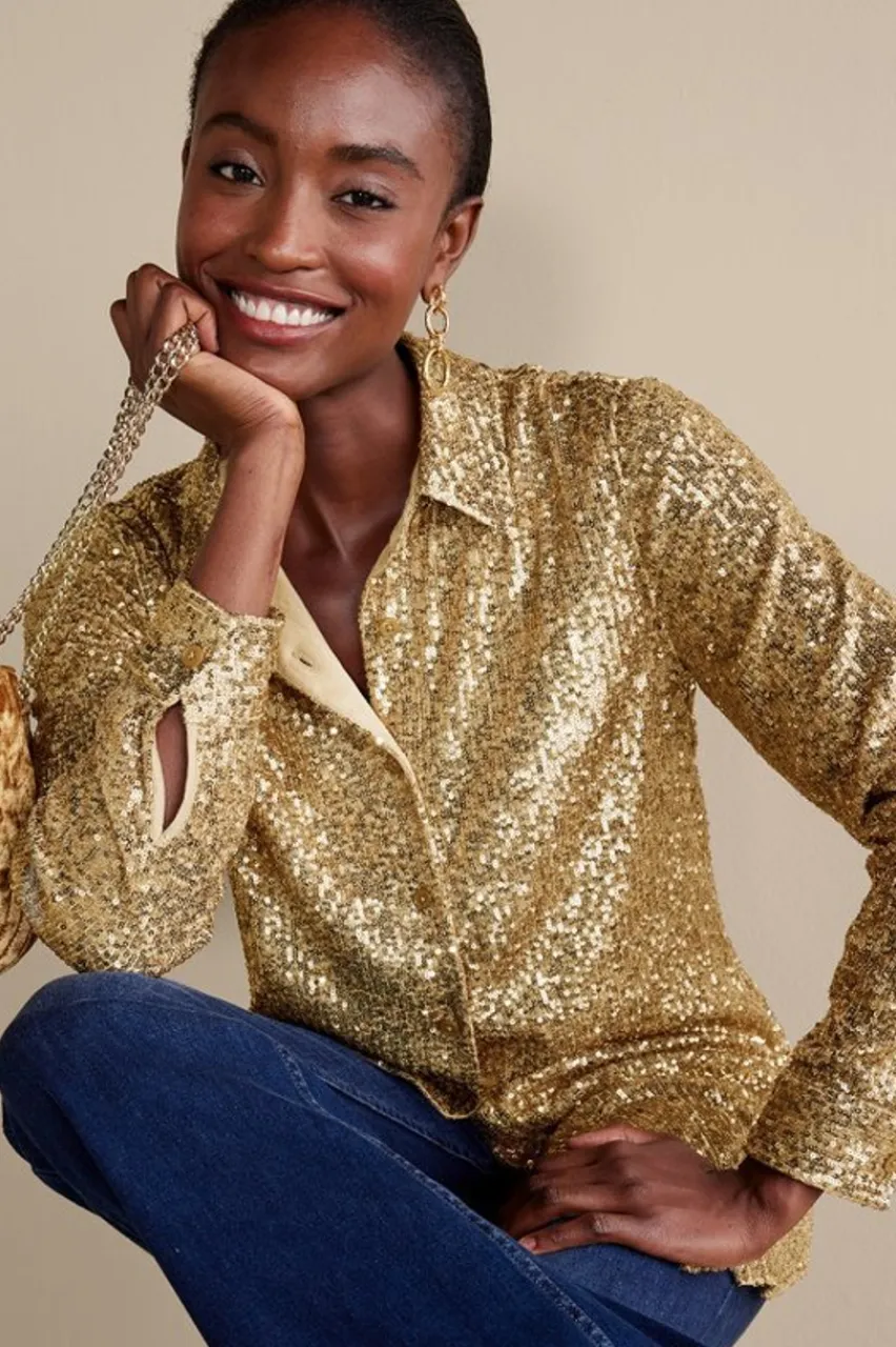 Flash Sale Sancerre Sequin Shirt Tops