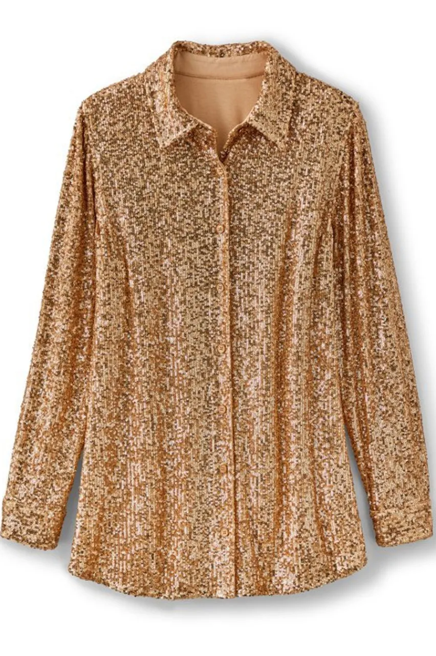 Flash Sale Sancerre Sequin Shirt Tops