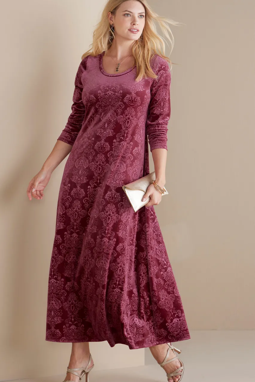 Discount Santiago Embossed Velvet Dress Dresses