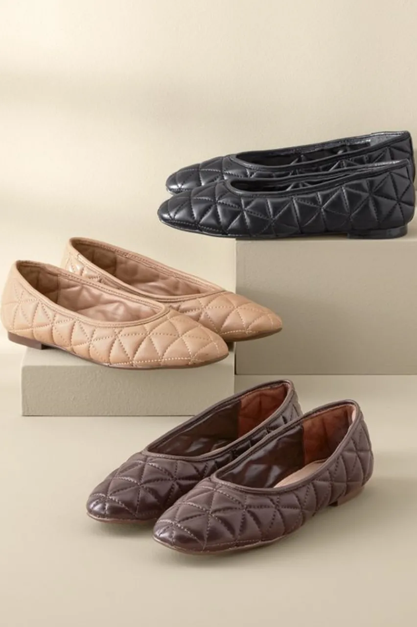 Outlet Schutz Arissa Quilted Ballet Flat Shoes