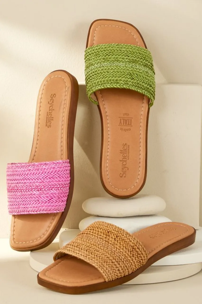 Online Seychelles Palms Perfection Woven Slide Shoes