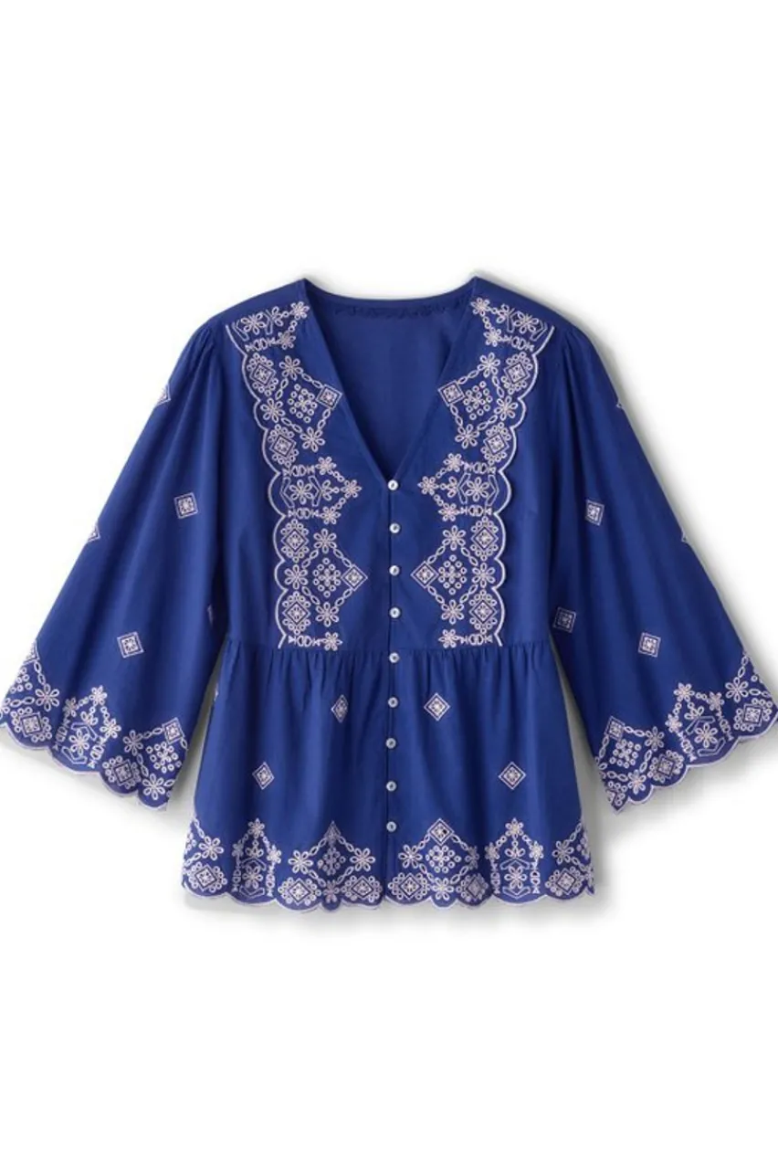 Flash Sale Shona Embroidered Top Tops