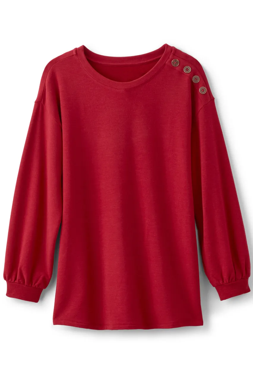 Shop Siesta Soft Button Shoulder Tunic Tops