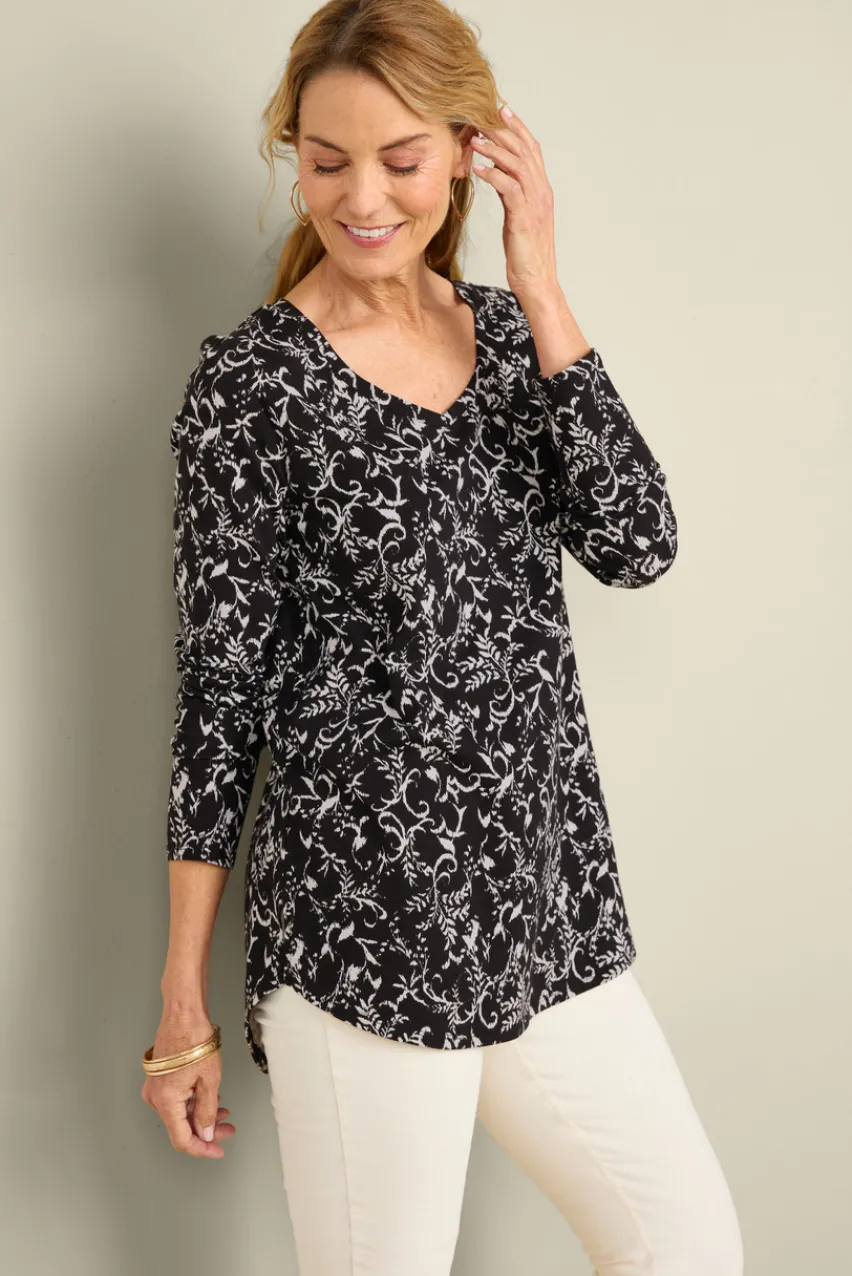 Hot Soft Essential Supima Isabel Long Sleeve Tunic Tops