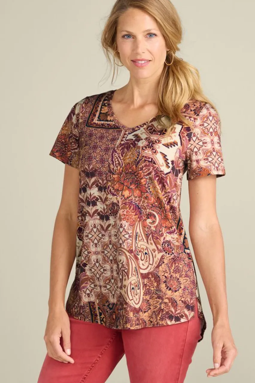 Discount Soft Essential Supima Isabel Short Sleeve Tunic Tops | Tunics & Leggings