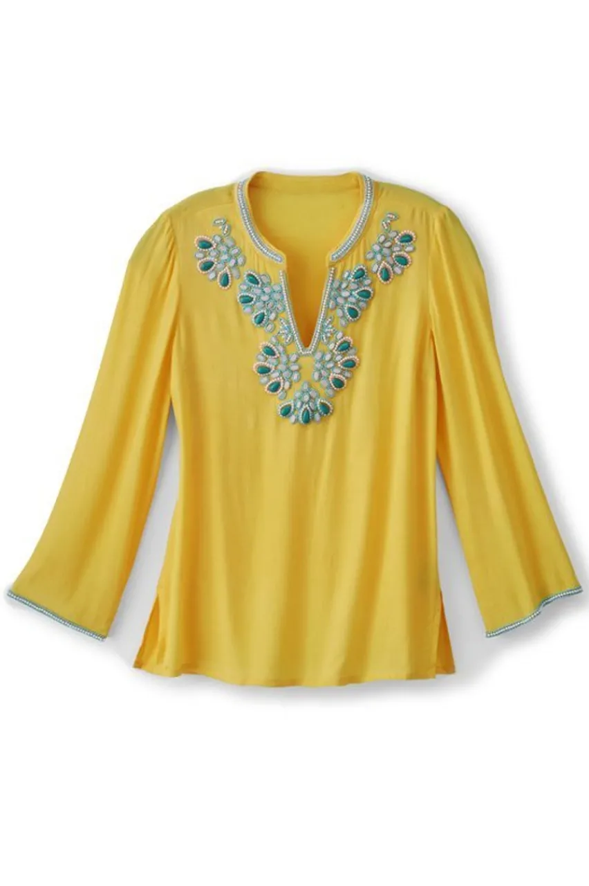 Online Soraya Embellished Tunic Tops