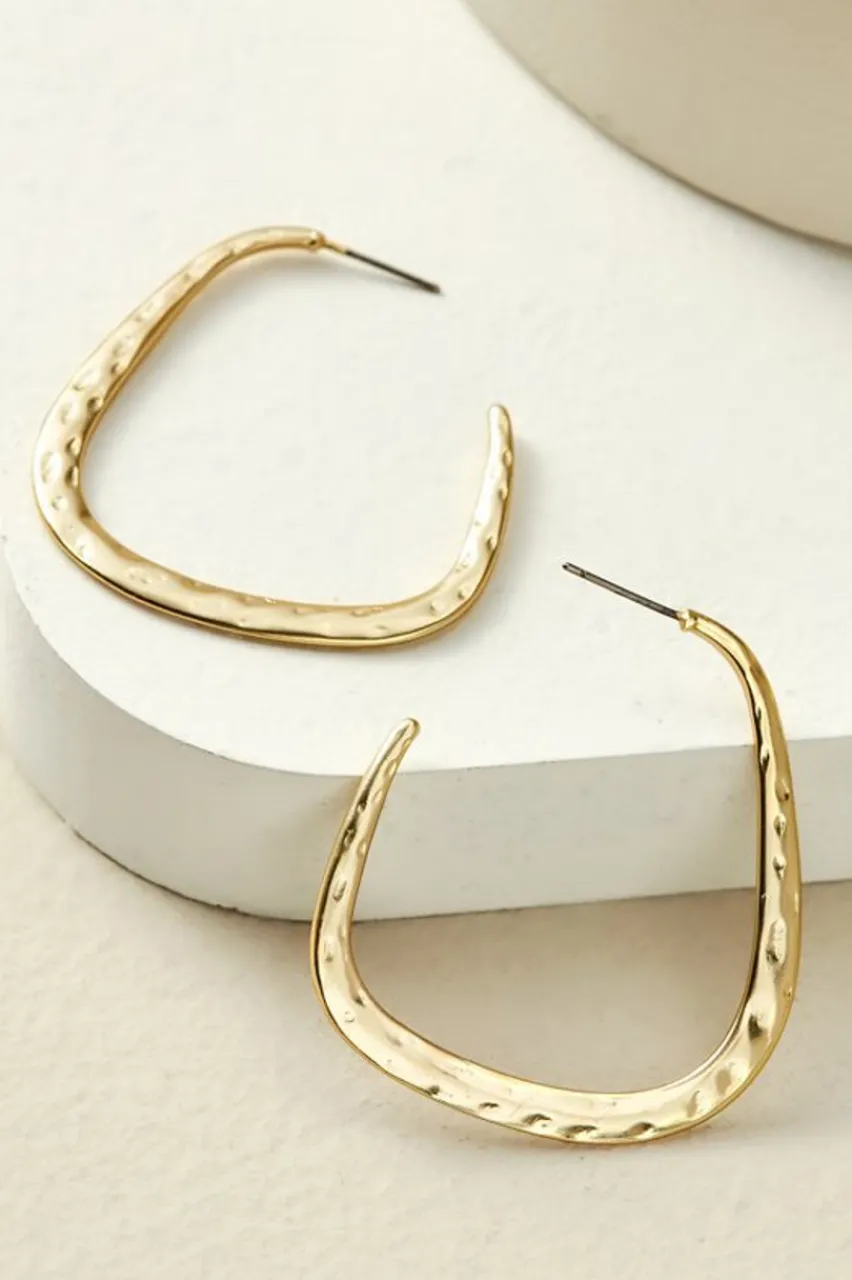 Outlet Soreli Hammered Hoop Earrings Jewelry | Earrings