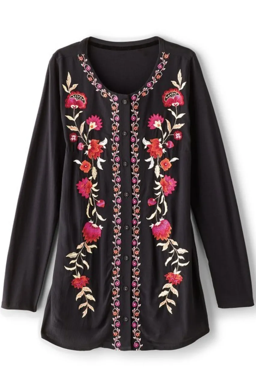 Fashion Talulla Embroidered Tunic Tops